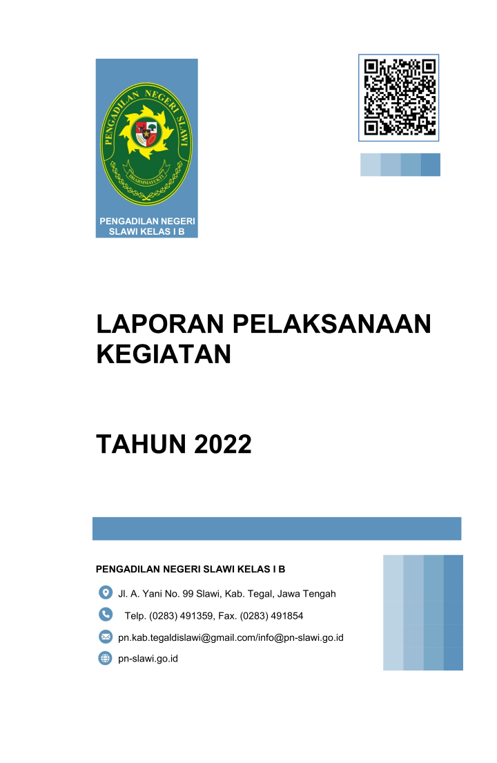 Laporan Tahunan Pengadilan Negeri Slawi Tahun 2022